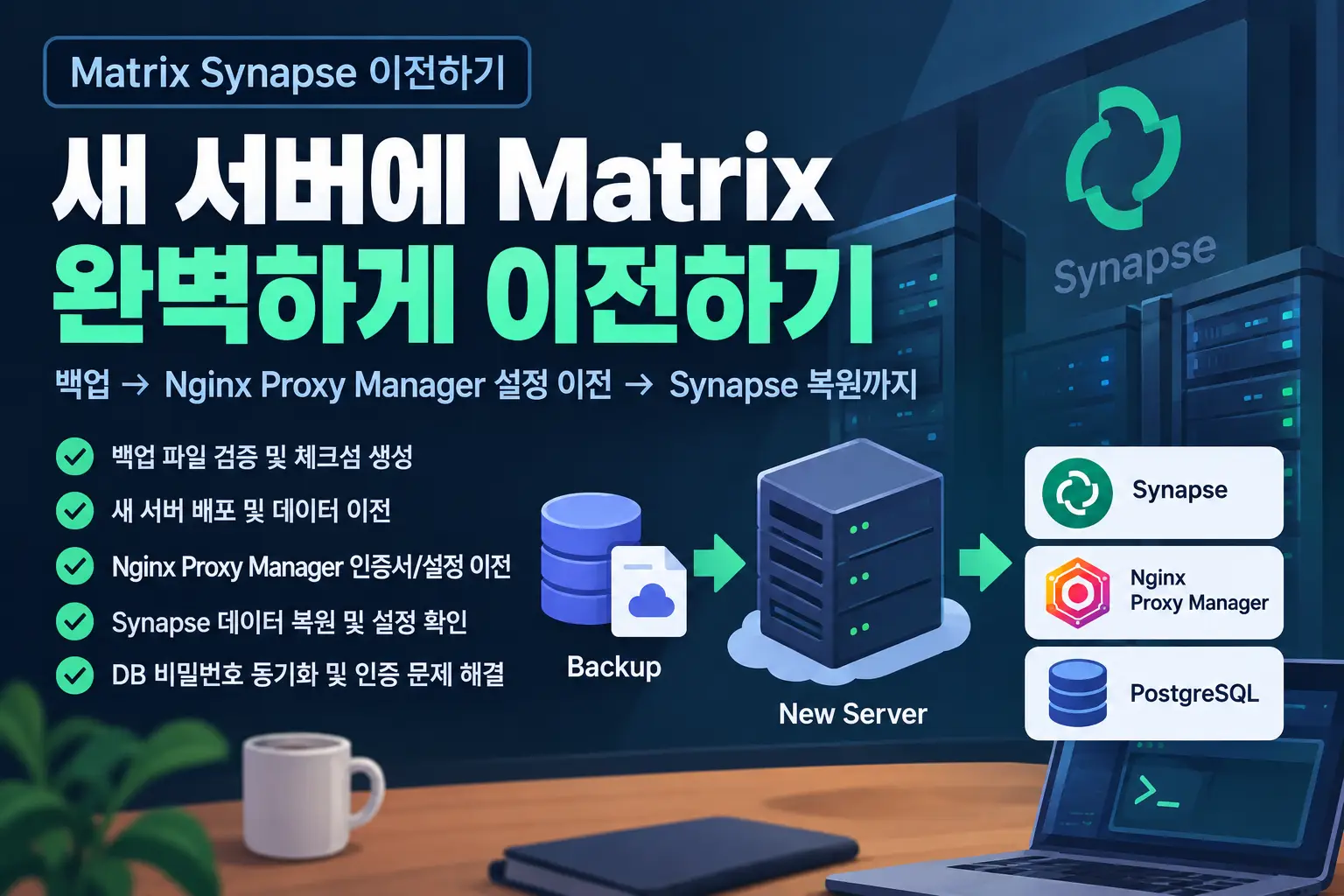 Matrix Synapse 서버를 새로운 서버로 이전하기
