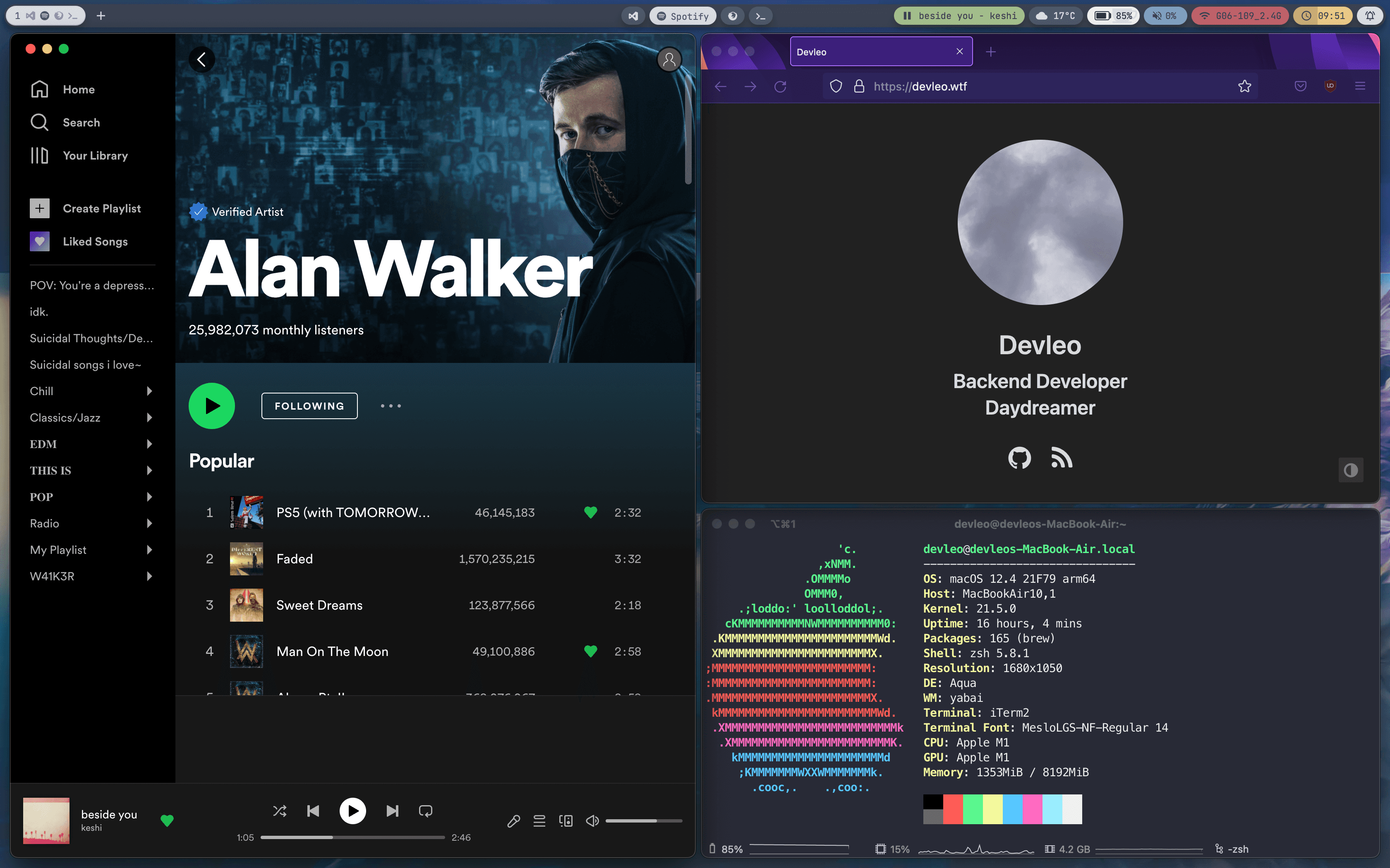 맥에서 Tiling Window Manager 사용하기 (Yabai) / 고급스럽게 macOS 커스텀하기 🤩